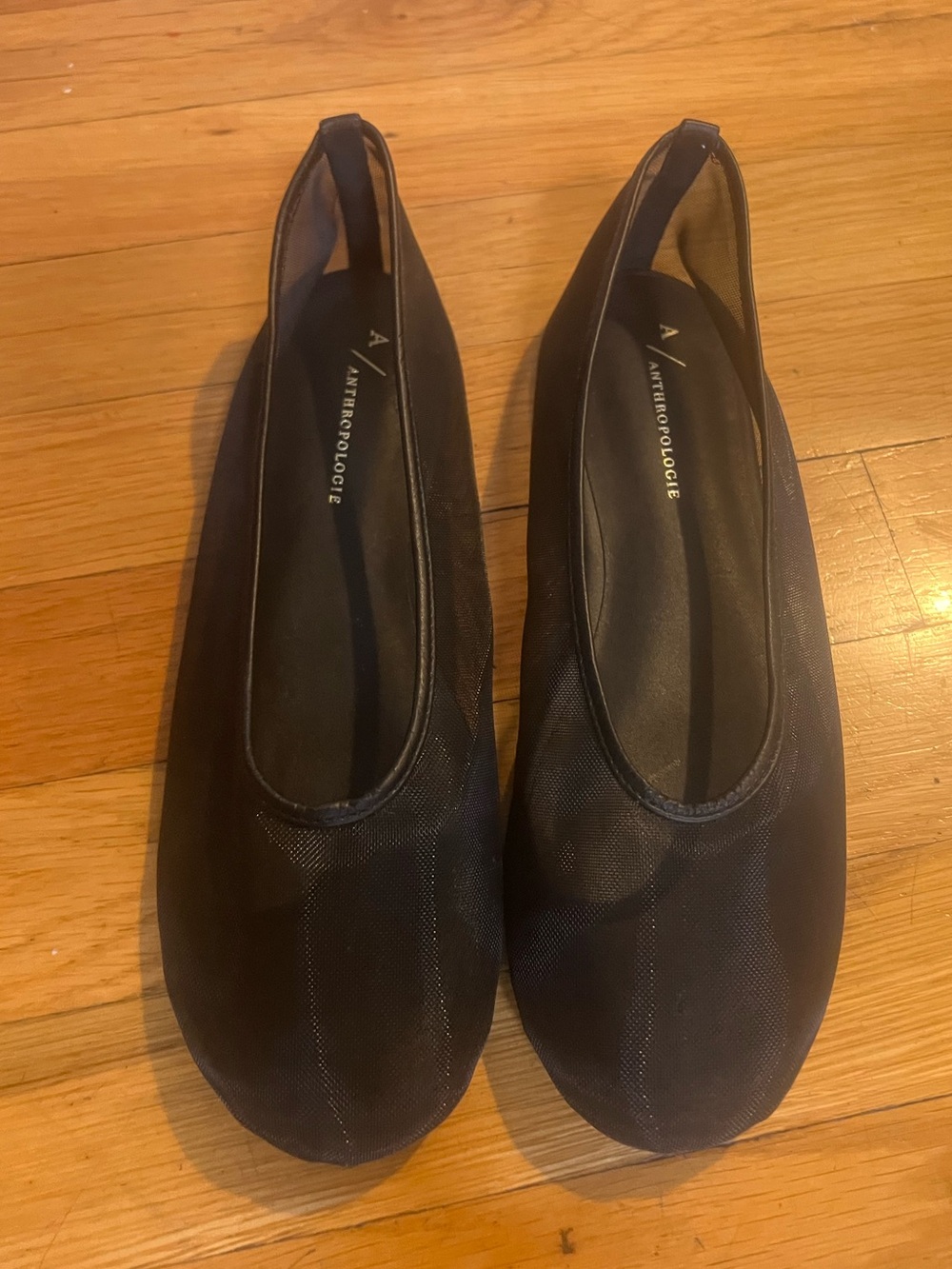 Anthropologie Black Slip-On Ballet Flats